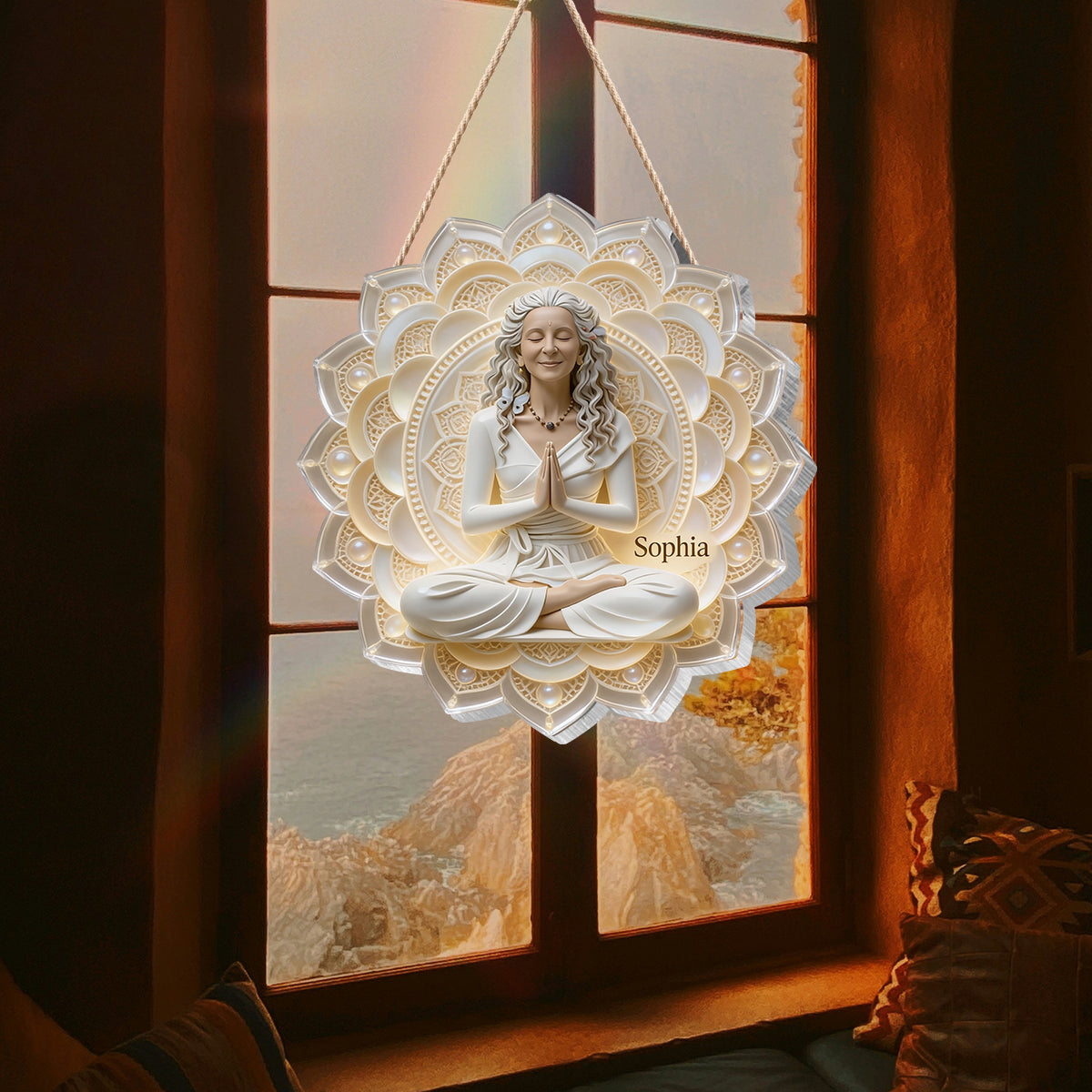 Just Breath - Personalized Yoga LED Light Acrylic Sign