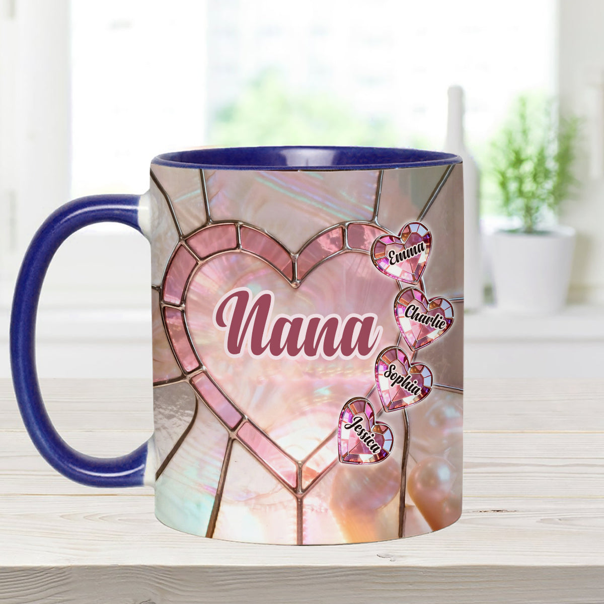 Heureuse d'être appelée Nana, Mama, Gigi, Grand-mère - Mug personnalisé pour grand-mère avec agitateurs en acrylique