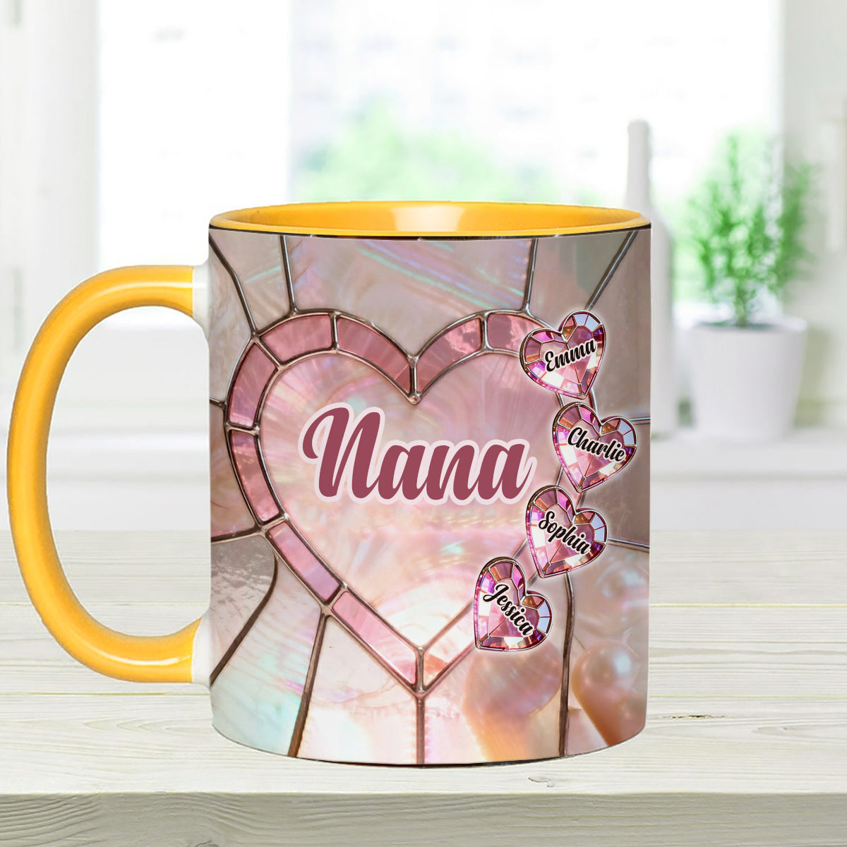 Heureuse d'être appelée Nana, Mama, Gigi, Grand-mère - Mug personnalisé pour grand-mère avec agitateurs en acrylique