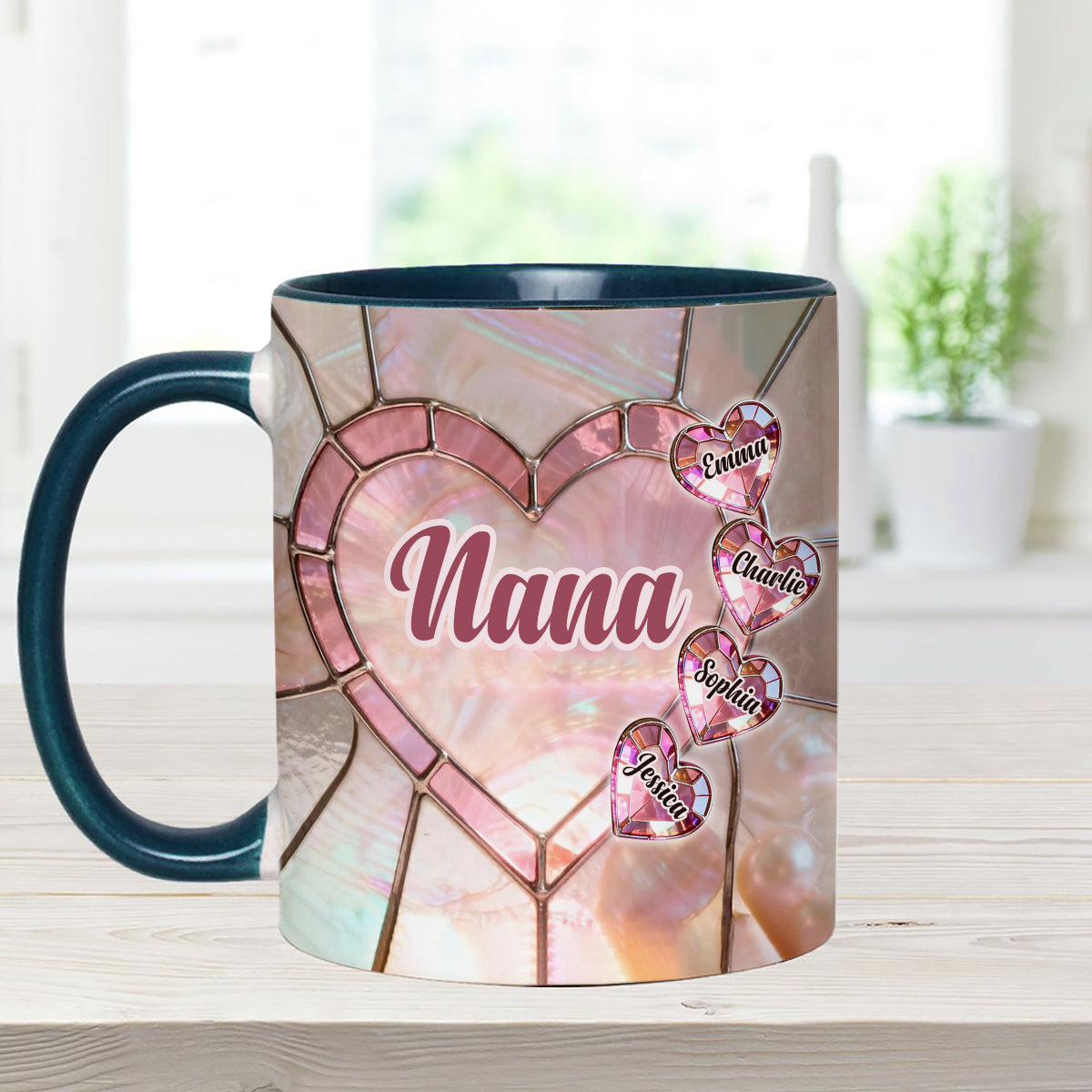 Heureuse d'être appelée Nana, Mama, Gigi, Grand-mère - Mug personnalisé pour grand-mère avec agitateurs en acrylique