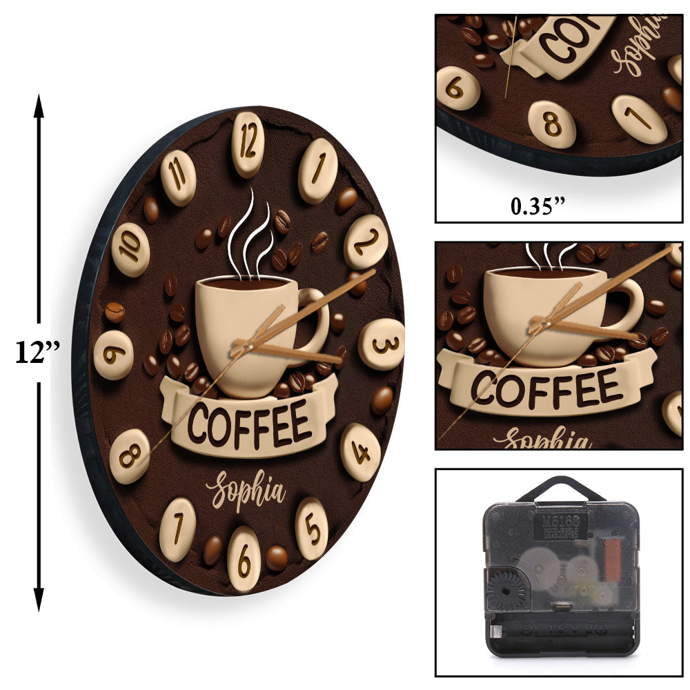 Es ist Kaffeezeit – Personalisierte Kaffeewanduhr