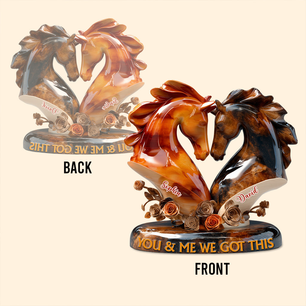 You & Me We Got This - Personalized Couple Custom Shaped Acrylic Plaque