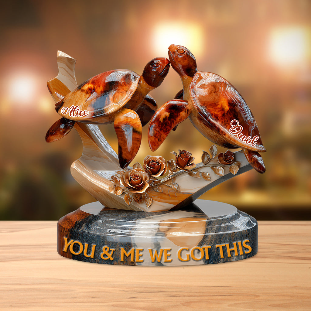 You & Me We Got This - Personalized Couple Custom Shaped Acrylic Plaque