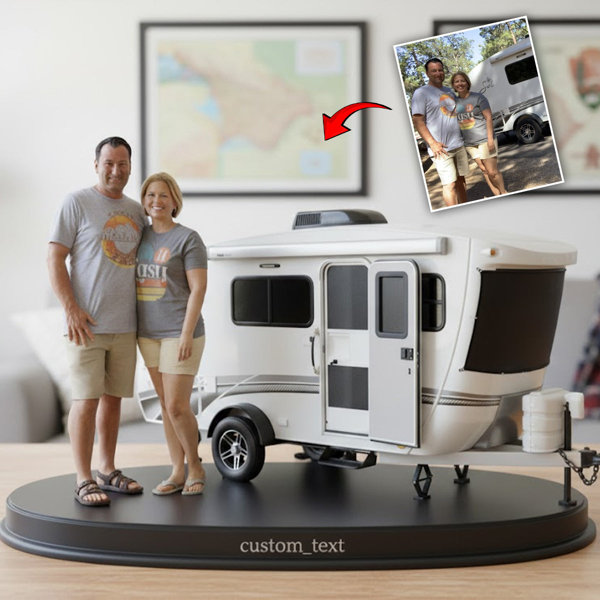 Home Is Where We Park It - Personalized Camping Custom Shaped Acrylic Plaque