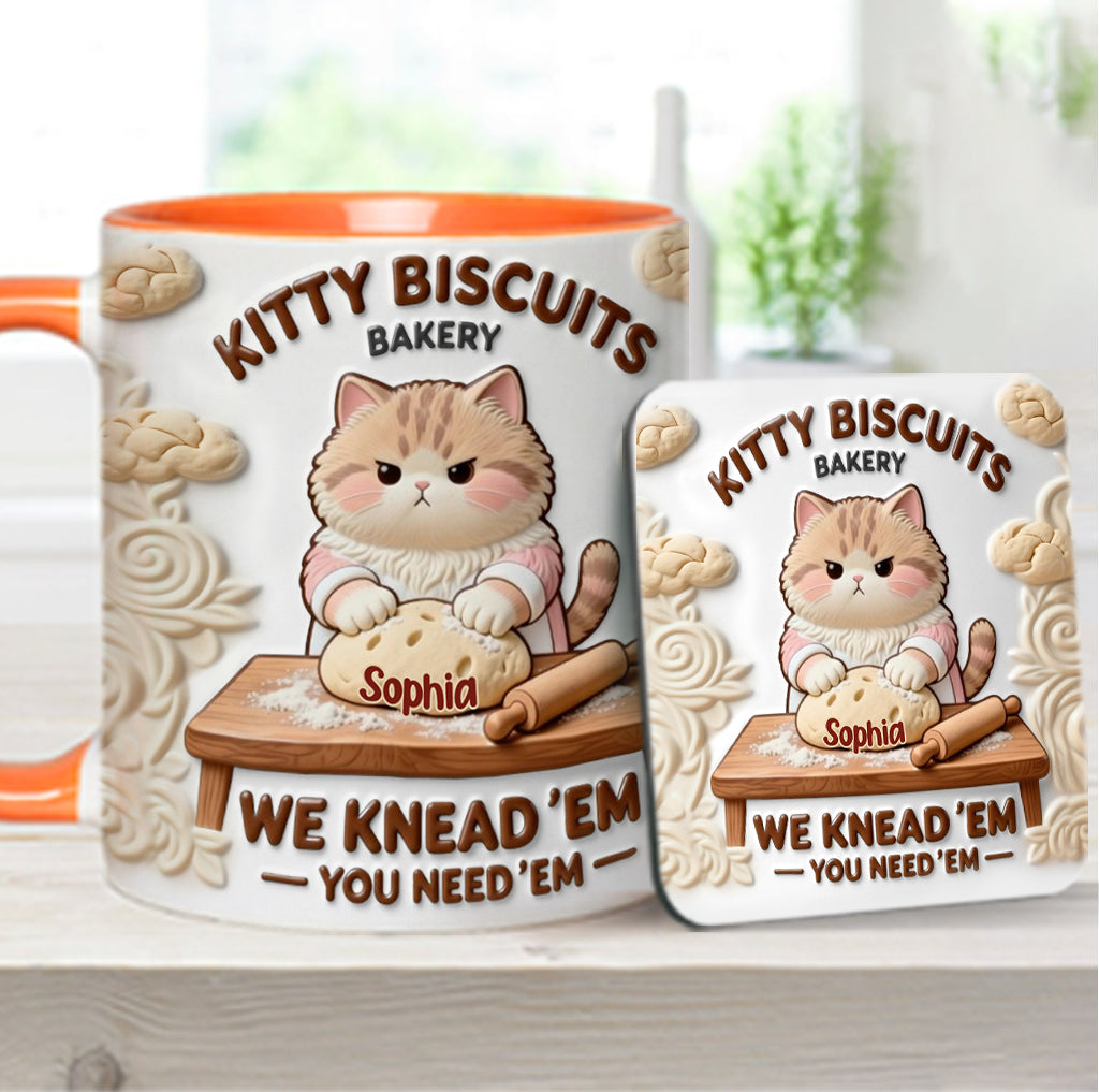 We Knead Em You Need Em - Personalized Baking Accent Mug & Coaster