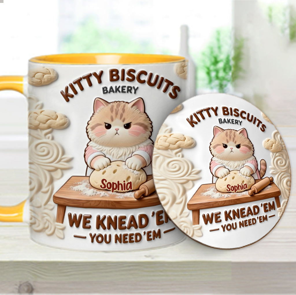 We Knead Em You Need Em - Personalized Baking Accent Mug & Coaster