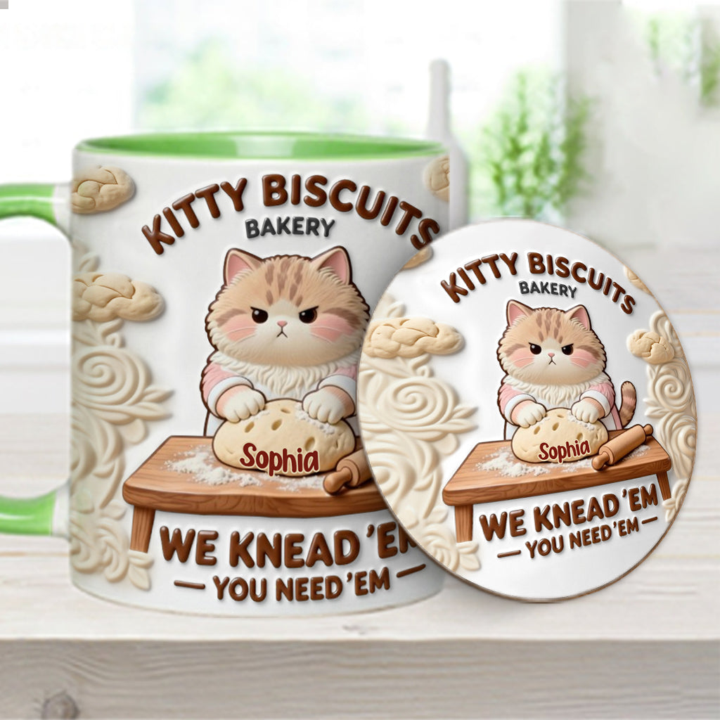 We Knead Em You Need Em - Personalized Baking Accent Mug & Coaster