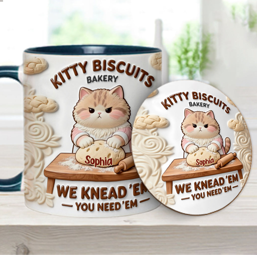 We Knead Em You Need Em - Personalized Baking Accent Mug & Coaster