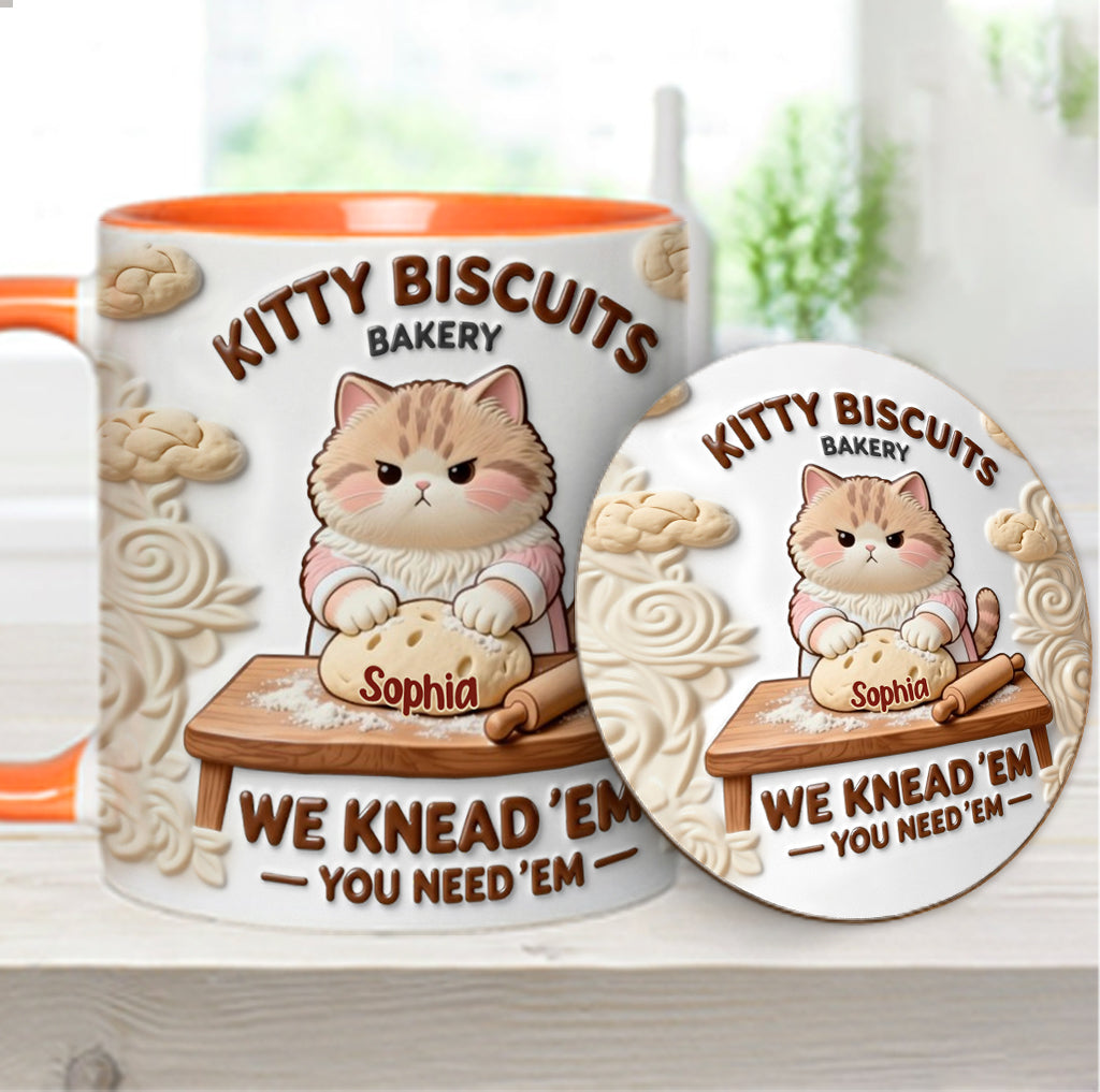 We Knead Em You Need Em - Personalized Baking Accent Mug & Coaster