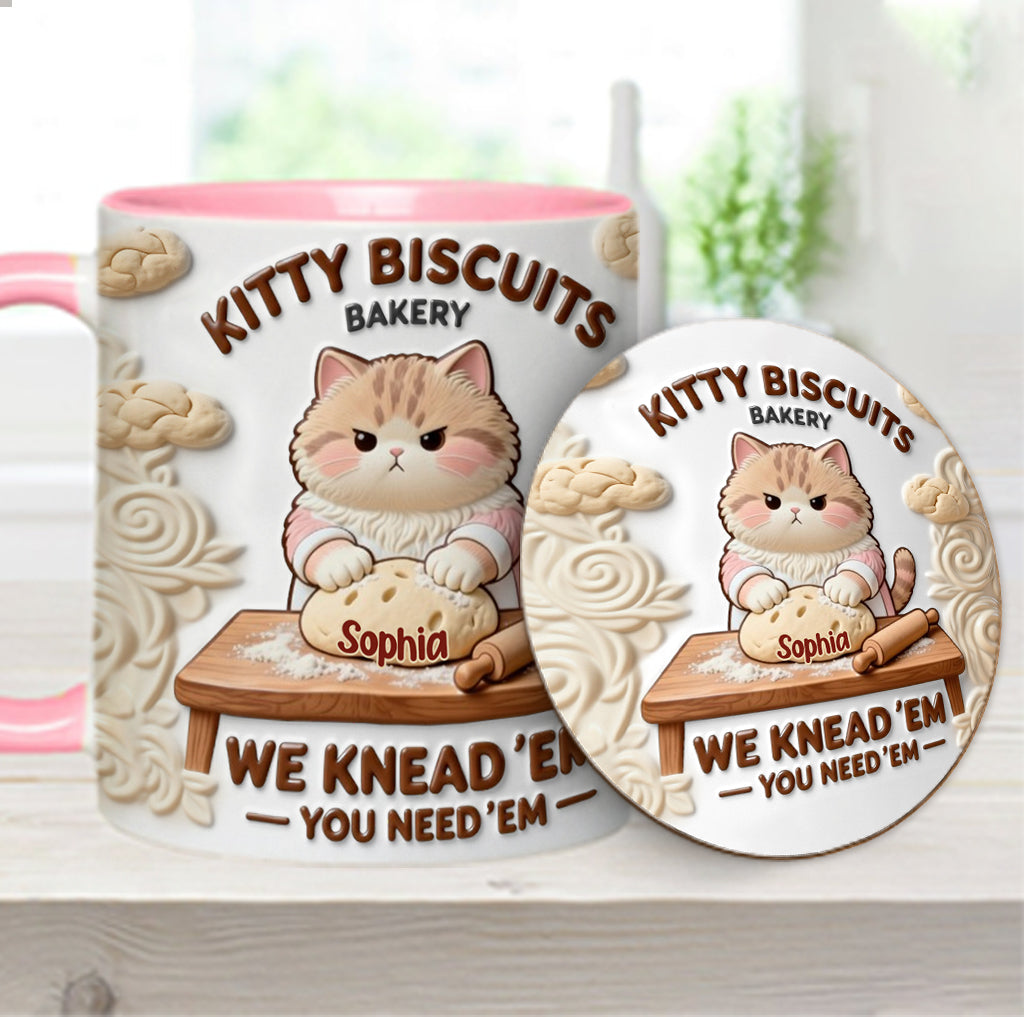 We Knead Em You Need Em - Personalized Baking Accent Mug & Coaster