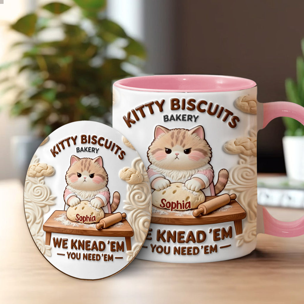 We Knead Em You Need Em - Personalized Baking Accent Mug & Coaster