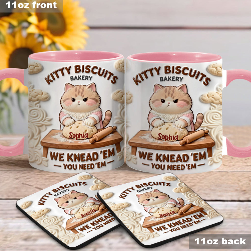 We Knead Em You Need Em - Personalized Baking Accent Mug & Coaster