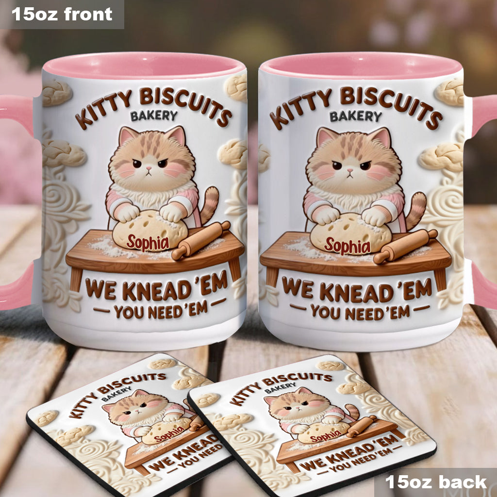 We Knead Em You Need Em - Personalized Baking Accent Mug & Coaster
