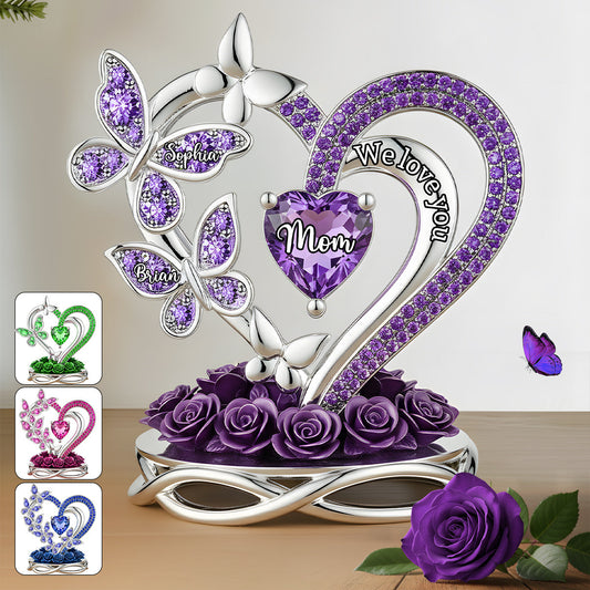 We Love You Perfect Gift For Mom, Grandma - Personalized Grandma Custom Shaped Acrylic Plaque