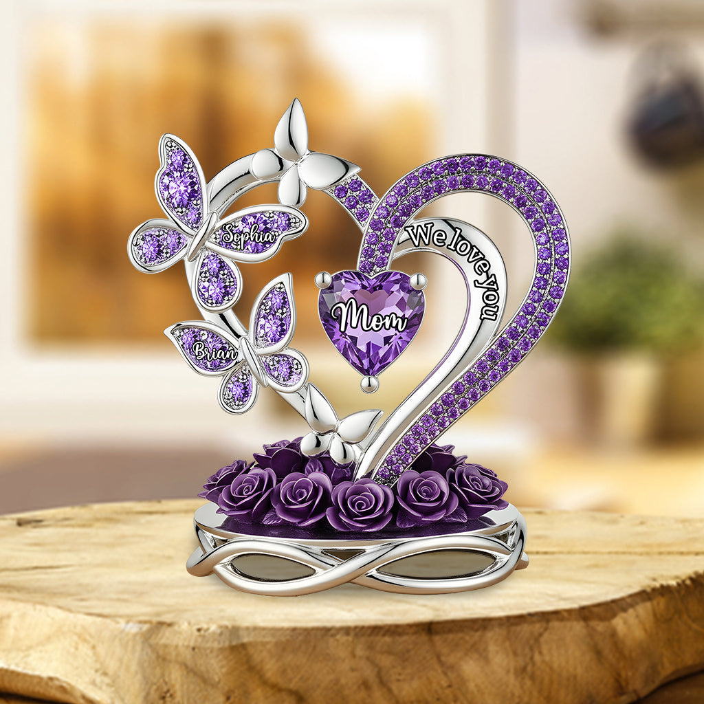 We Love You Perfect Gift For Mom, Grandma - Personalized Grandma Custom Shaped Acrylic Plaque