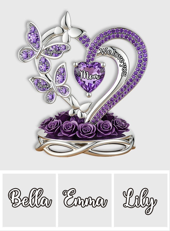 We Love You Perfect Gift For Mom, Grandma - Personalized Grandma Custom Shaped Acrylic Plaque