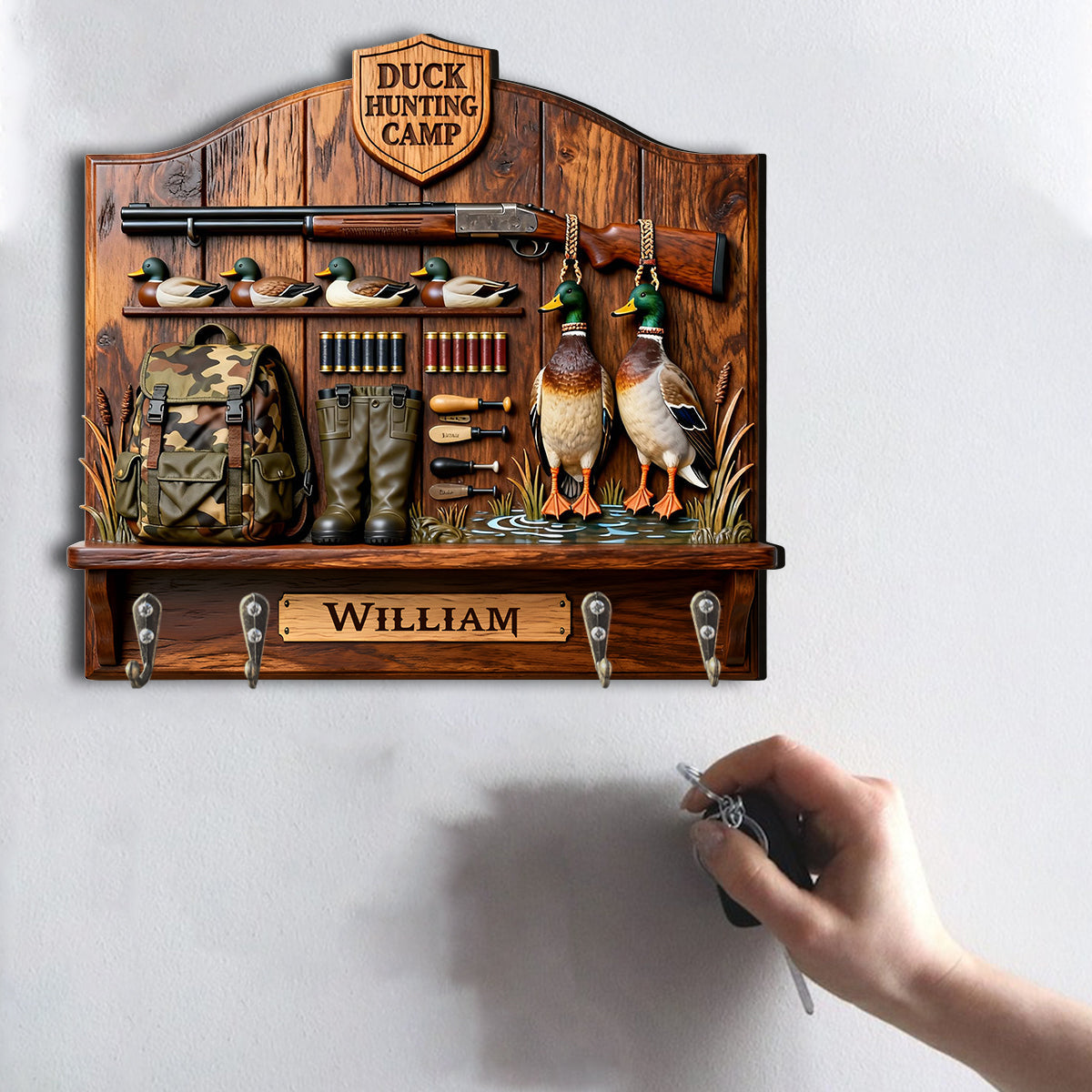 Liebe zur Jagd – Personalisierte, individuell geformte Hängehalterung für die Jagd