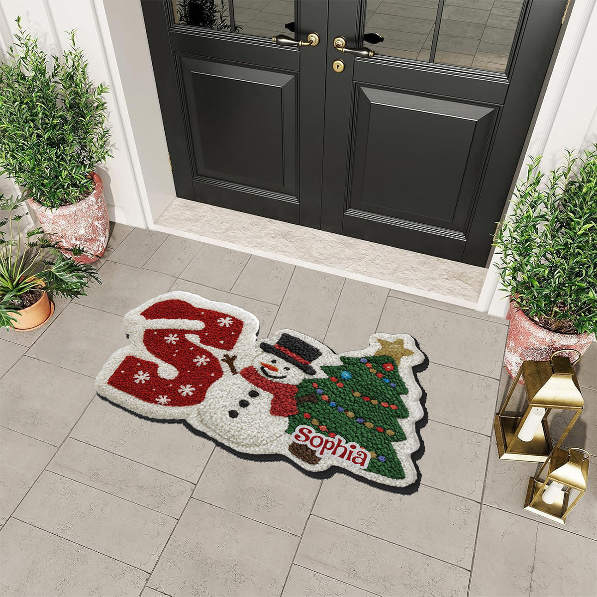 Holiday Gifts For Your Loved Ones - Personalized Family Non-Slip Tufted Rug