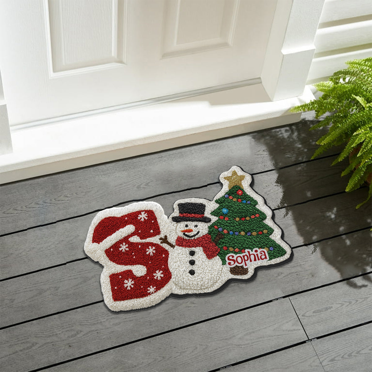 Holiday Gifts For Your Loved Ones - Personalized Family Non-Slip Tufted Rug