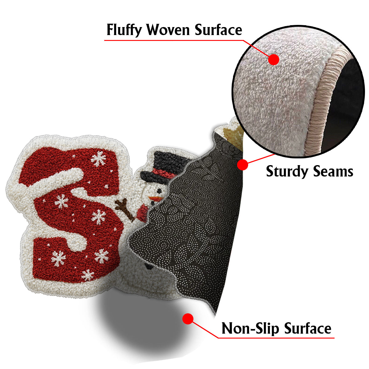 Holiday Gifts For Your Loved Ones - Personalized Family Non-Slip Tufted Rug