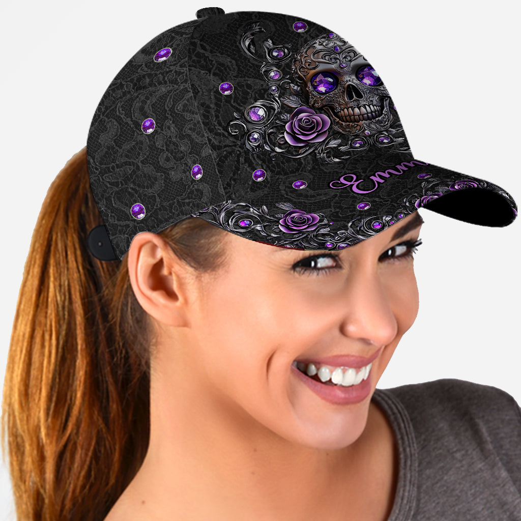 Beautiful Skull And Roses - Personalized Skull Classic Cap
