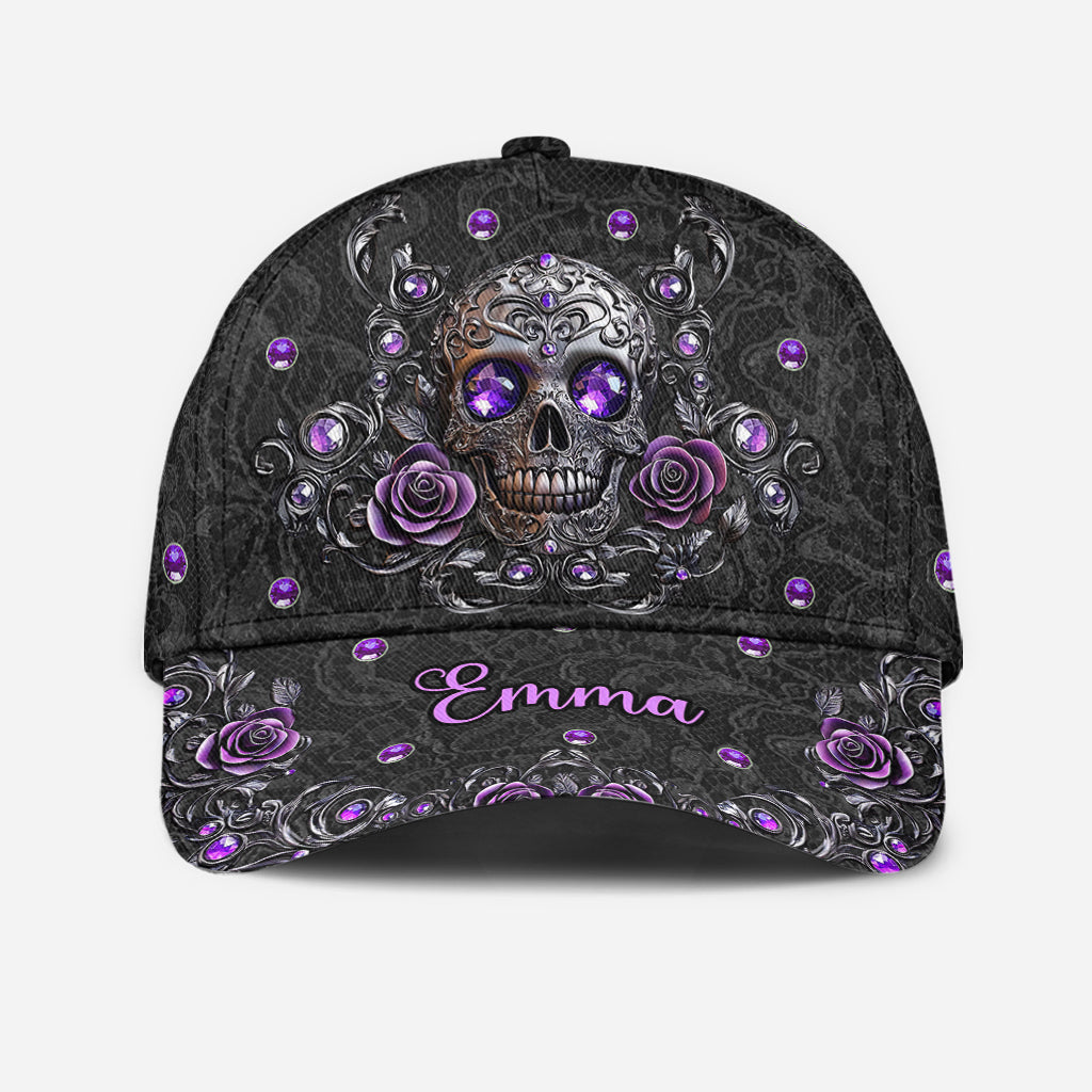 Beautiful Skull And Roses - Personalized Skull Classic Cap