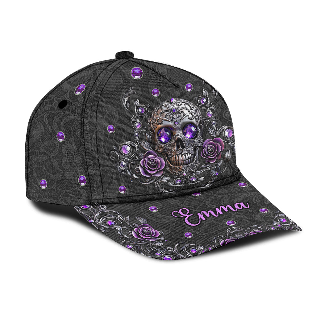 Beautiful Skull And Roses - Personalized Skull Classic Cap