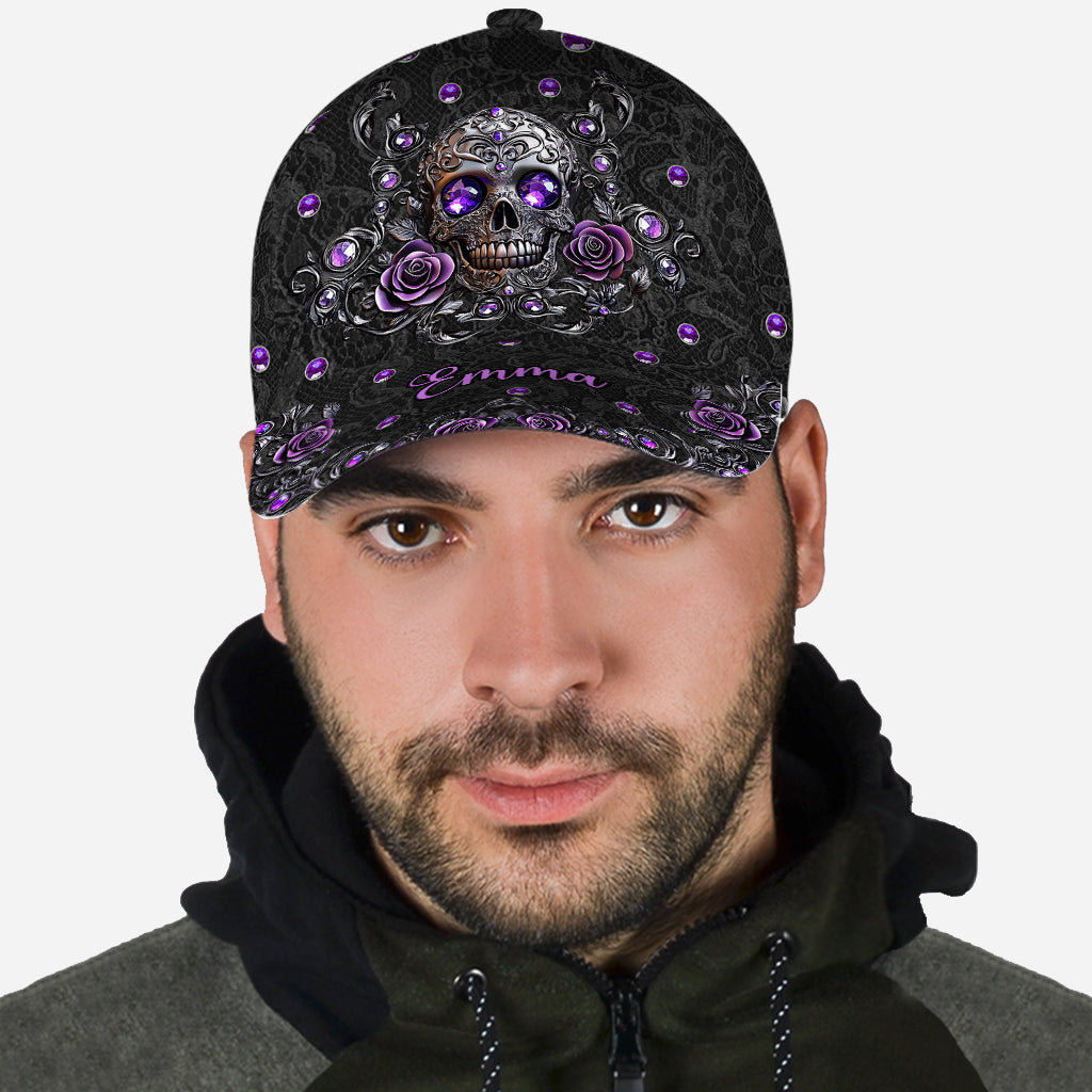 Beautiful Skull And Roses - Personalized Skull Classic Cap