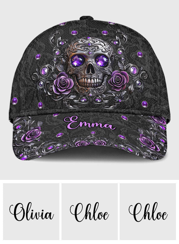 Beautiful Skull And Roses - Personalized Skull Classic Cap