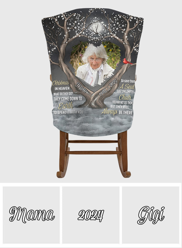 Those We Love Don't Go Away - Personalized Memorial Chair Cover Set