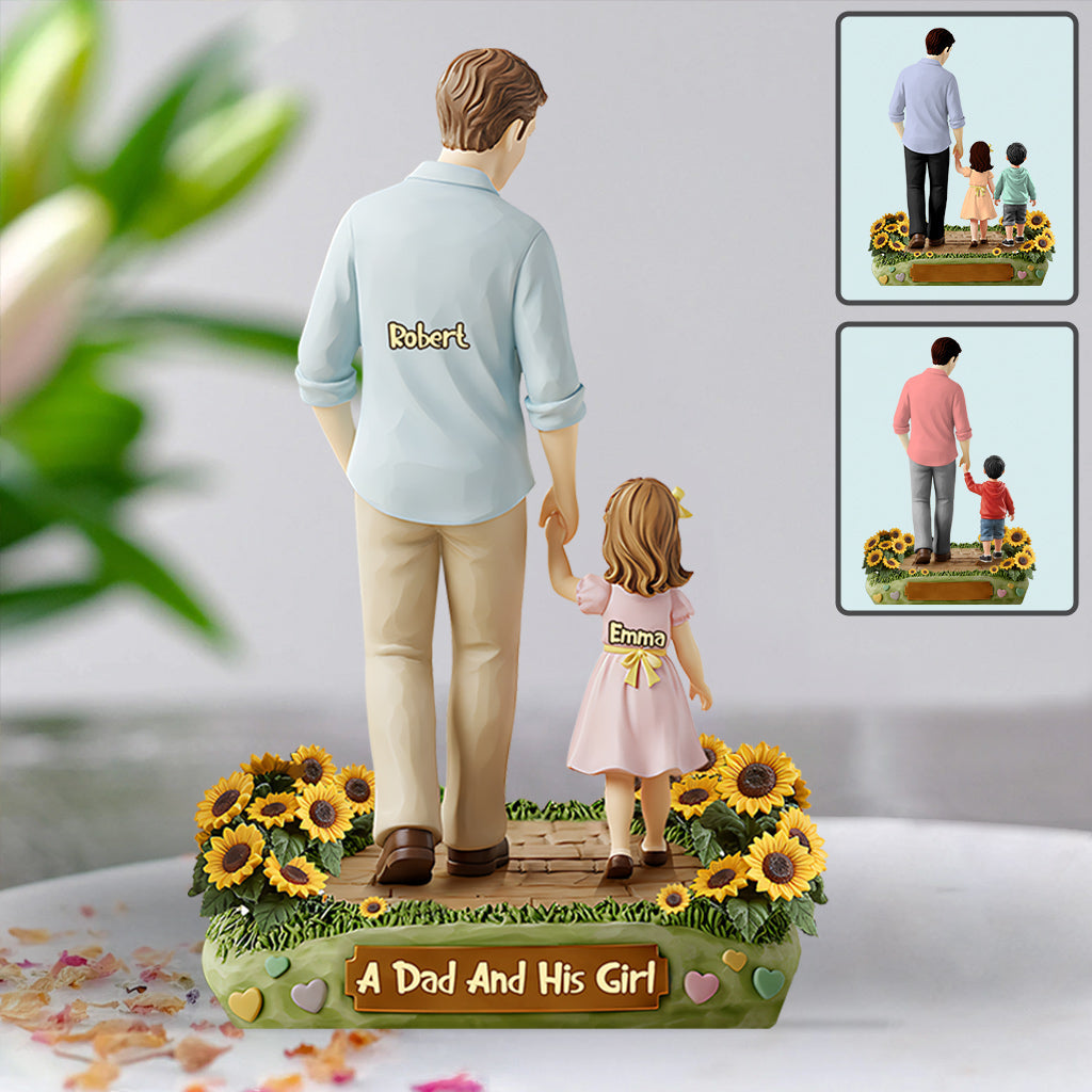 I Love You Dad - Personalized Father Custom Shaped Acrylic Plaque
