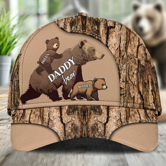 Papa Bear with Cubs - Personalized Bear Classic Cap
