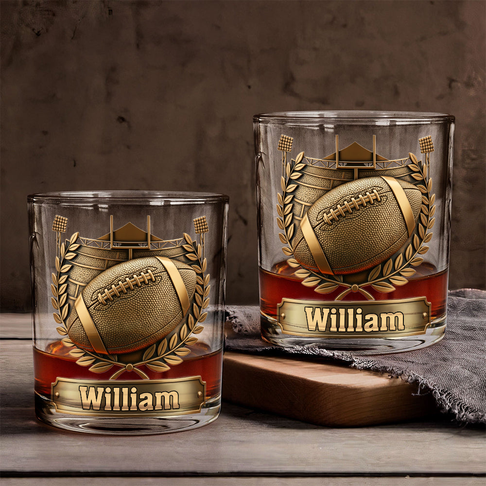 Verre à whisky personnalisé « Victory Sip » en forme de ballon de football