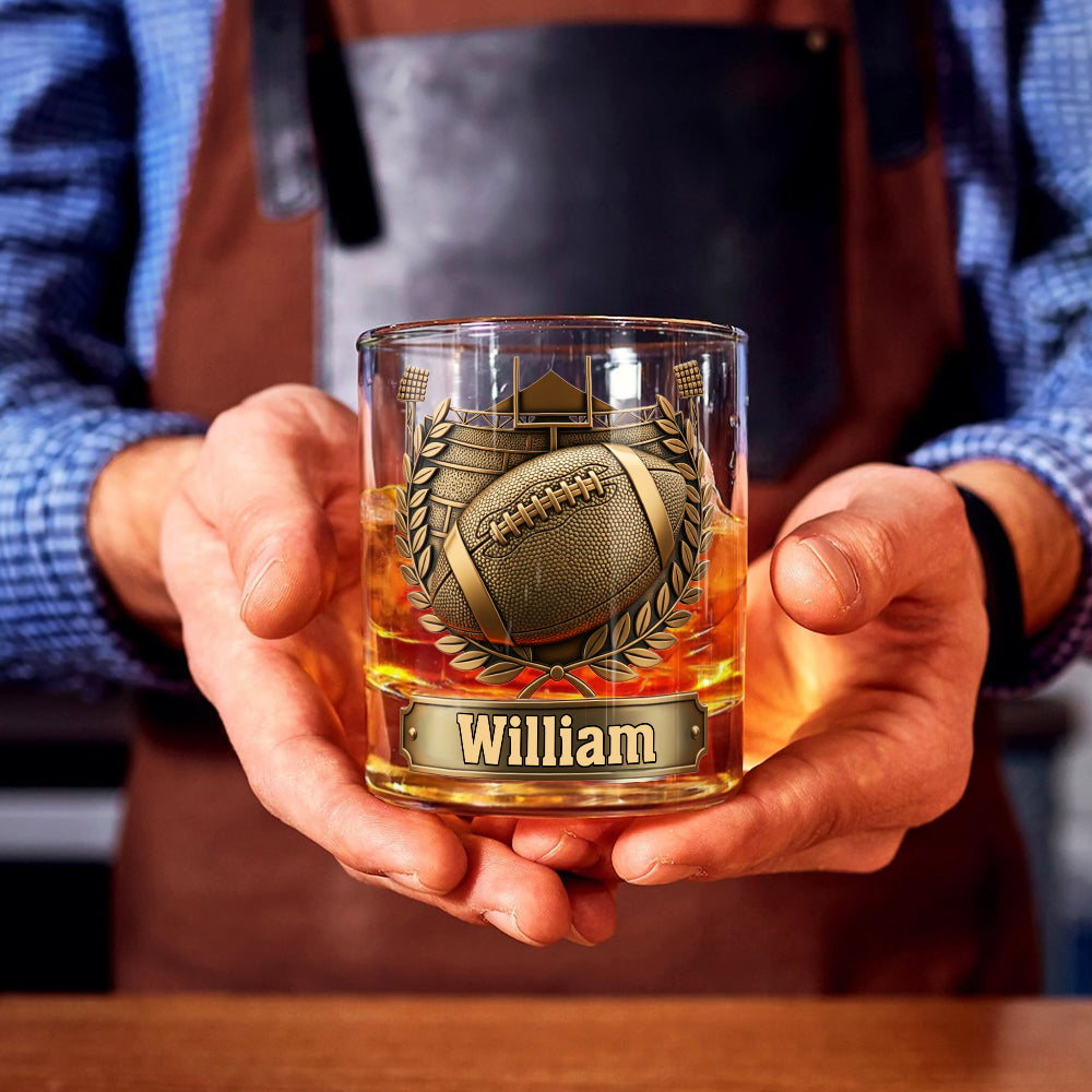Verre à whisky personnalisé « Victory Sip » en forme de ballon de football