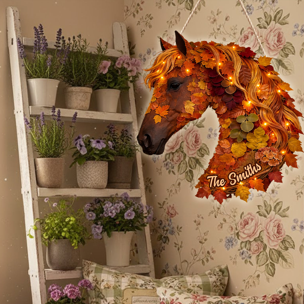 Hello Fall - Personalized Horse LED Light Acrylic Sign