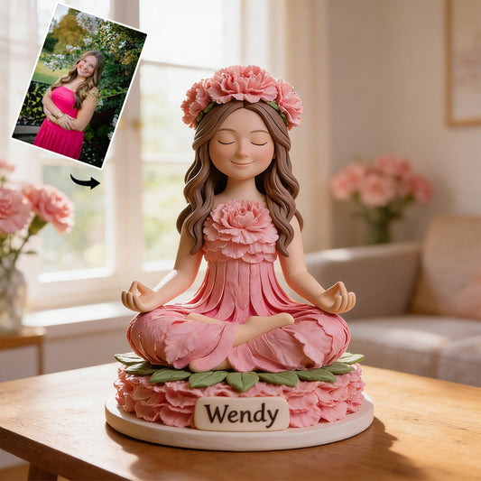 Namaste - Plaque acrylique personnalisée de yoga avec photo - Forme sur mesure