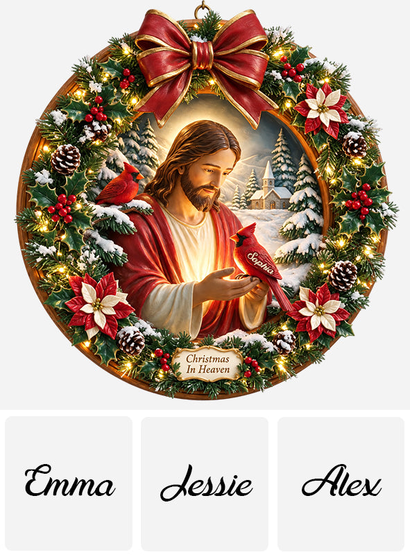 Christmas In Heaven - Personalized Memorial LED Light Acrylic Sign