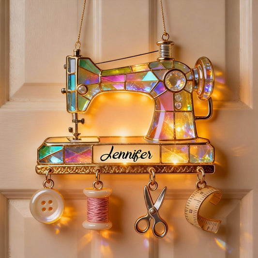 Colorful Sewing Machine - Personalized Sewing LED Light Acrylic Sign