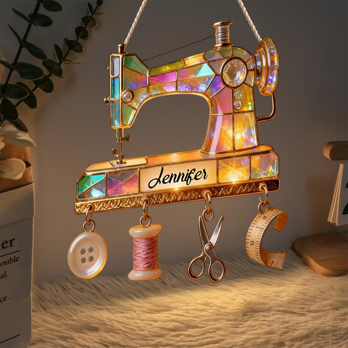 Colorful Sewing Machine - Personalized Sewing LED Light Acrylic Sign