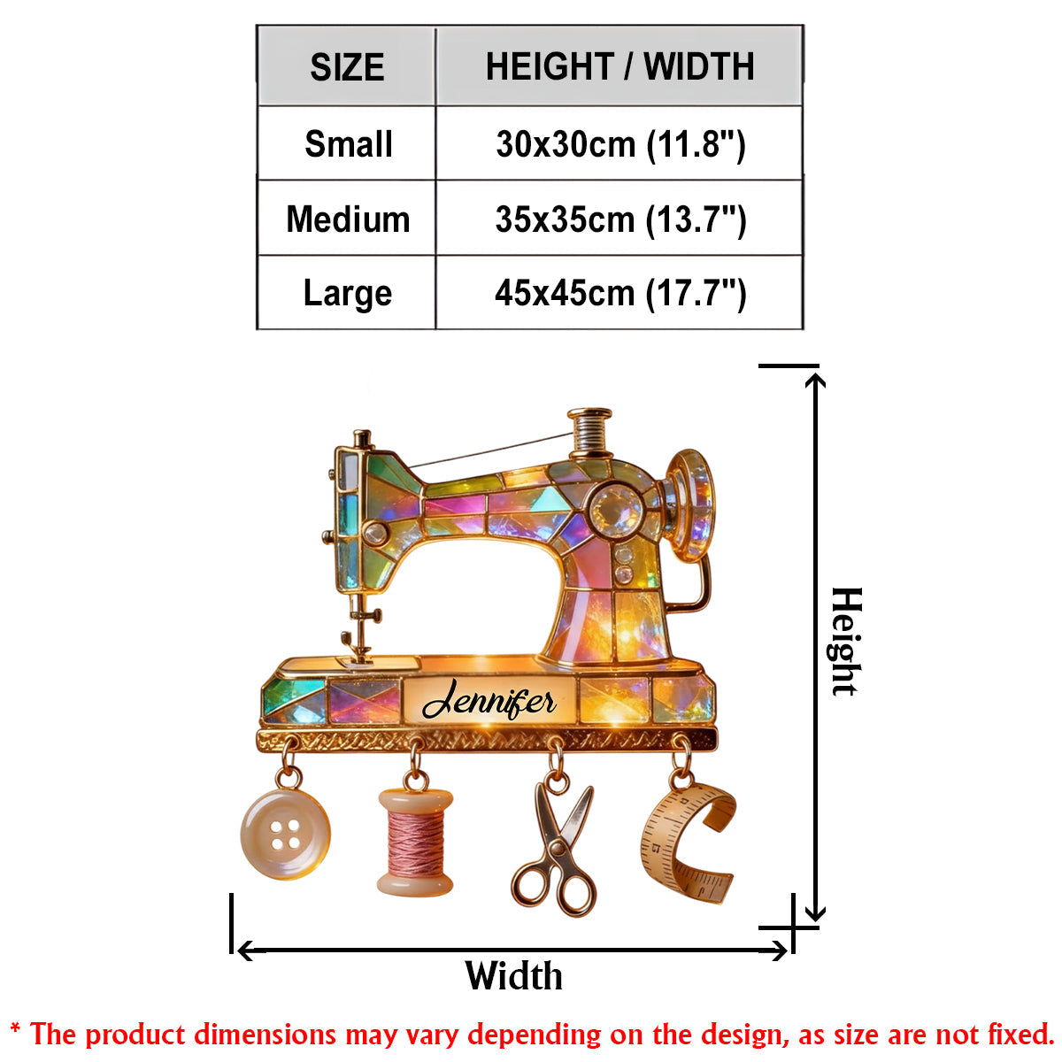 Colorful Sewing Machine - Personalized Sewing LED Light Acrylic Sign