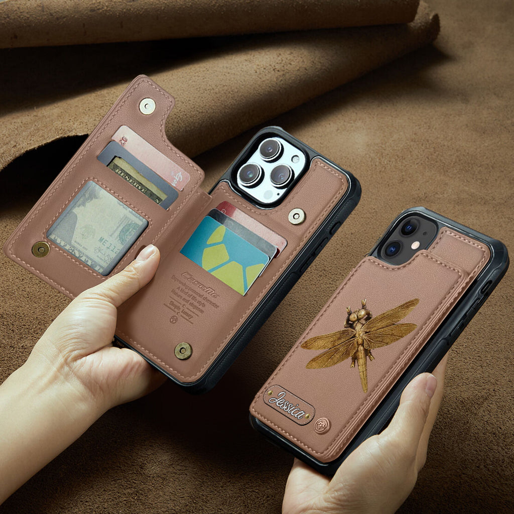 Love Garden, Beautiful Dragonfly, Butterfly, Bee, Hummingbird,... - Personalized Gardening Wallet Phone Case