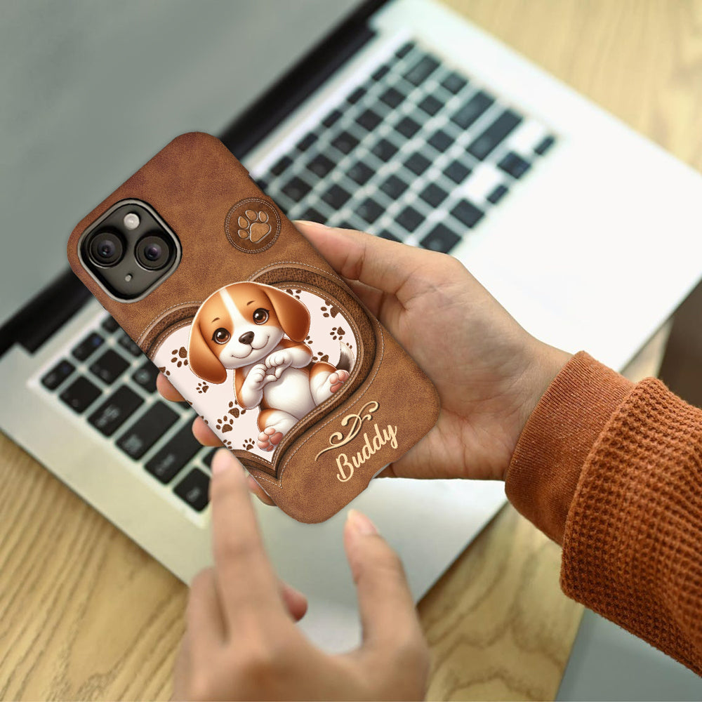 Niedliche, liebenswerte Hunde – personalisierte Handyhülle mit Hundemotiv