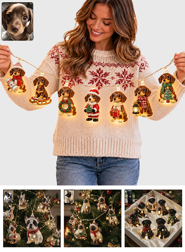 Cute Pet Christmas - Personalized Pet String Lights