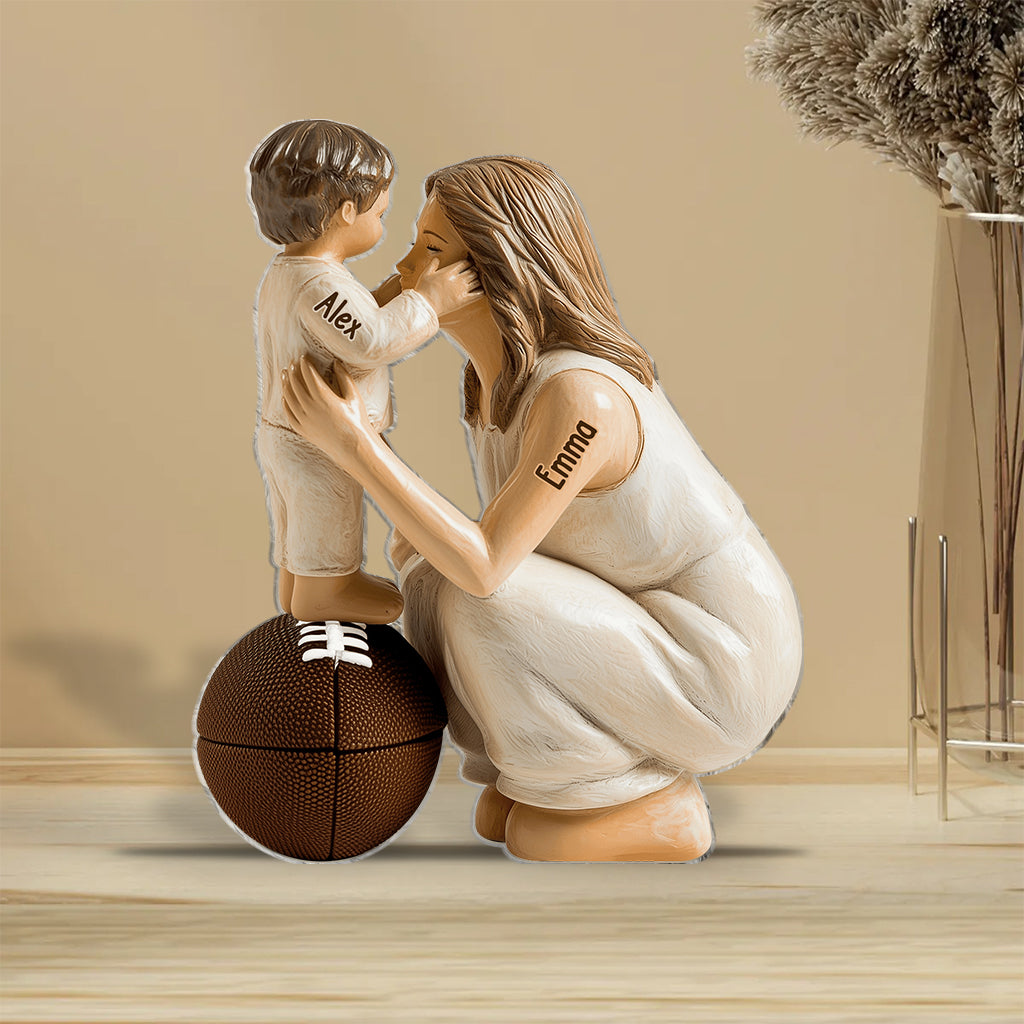 Any Sport Mom, Basketball Mom, Football Mom, Softball Mom, Baseball Mom - Personalized Basketball Custom Shaped Acrylic Plaque