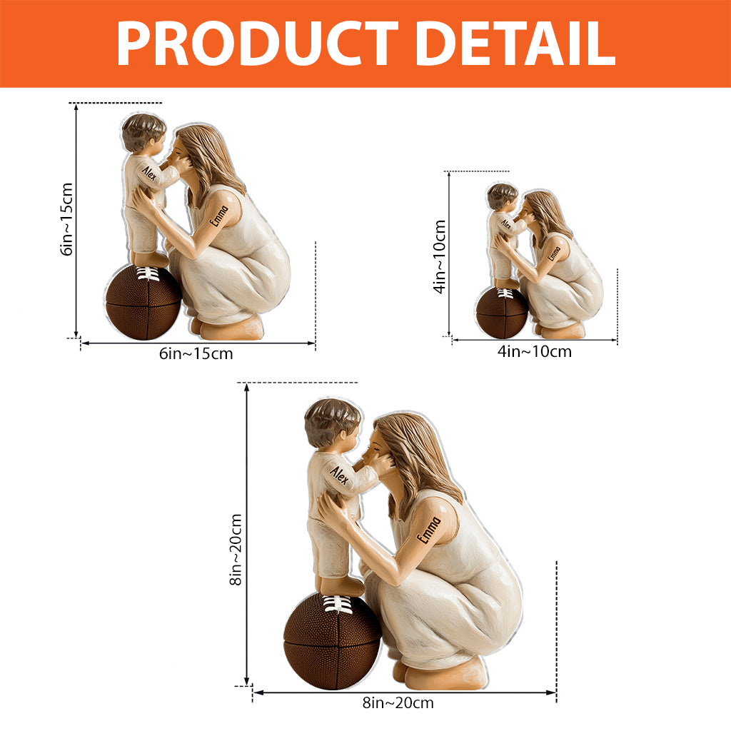 Any Sport Mom, Basketball Mom, Football Mom, Softball Mom, Baseball Mom - Personalized Basketball Custom Shaped Acrylic Plaque