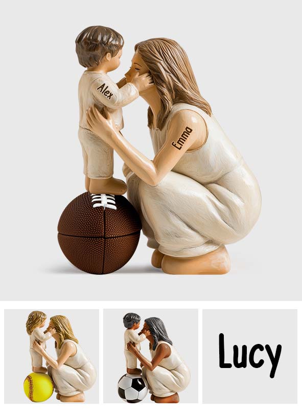 Any Sport Mom, Basketball Mom, Football Mom, Softball Mom, Baseball Mom - Personalized Basketball Custom Shaped Acrylic Plaque