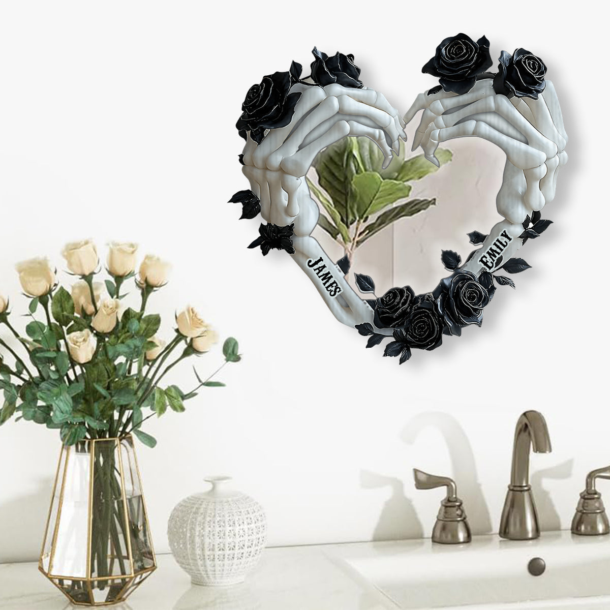 Till Death Do Us Part - Personalized Couple Wall Hanging Mirror