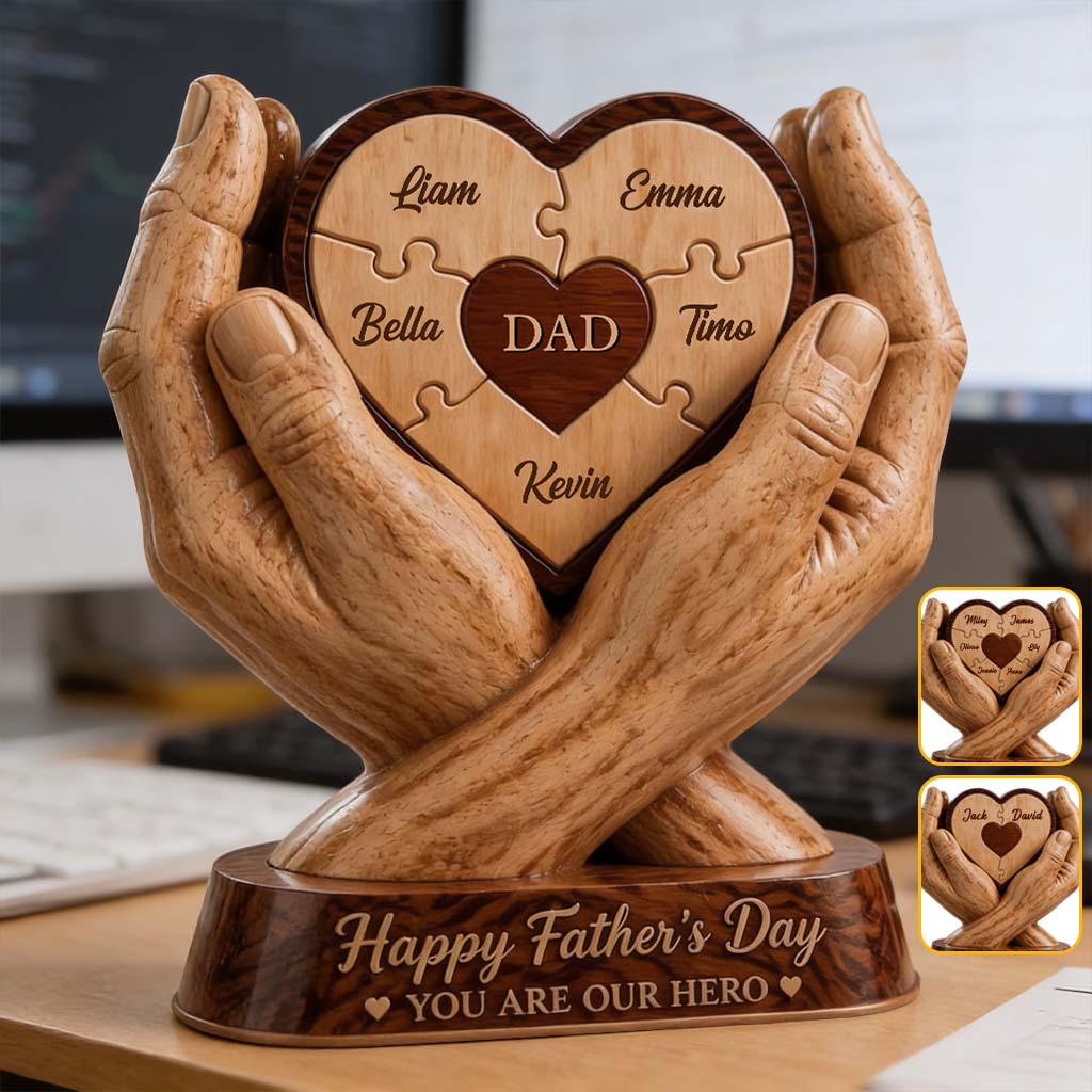 Bester Papa aller Zeiten - Personalisierte Holzplakette in individueller Form