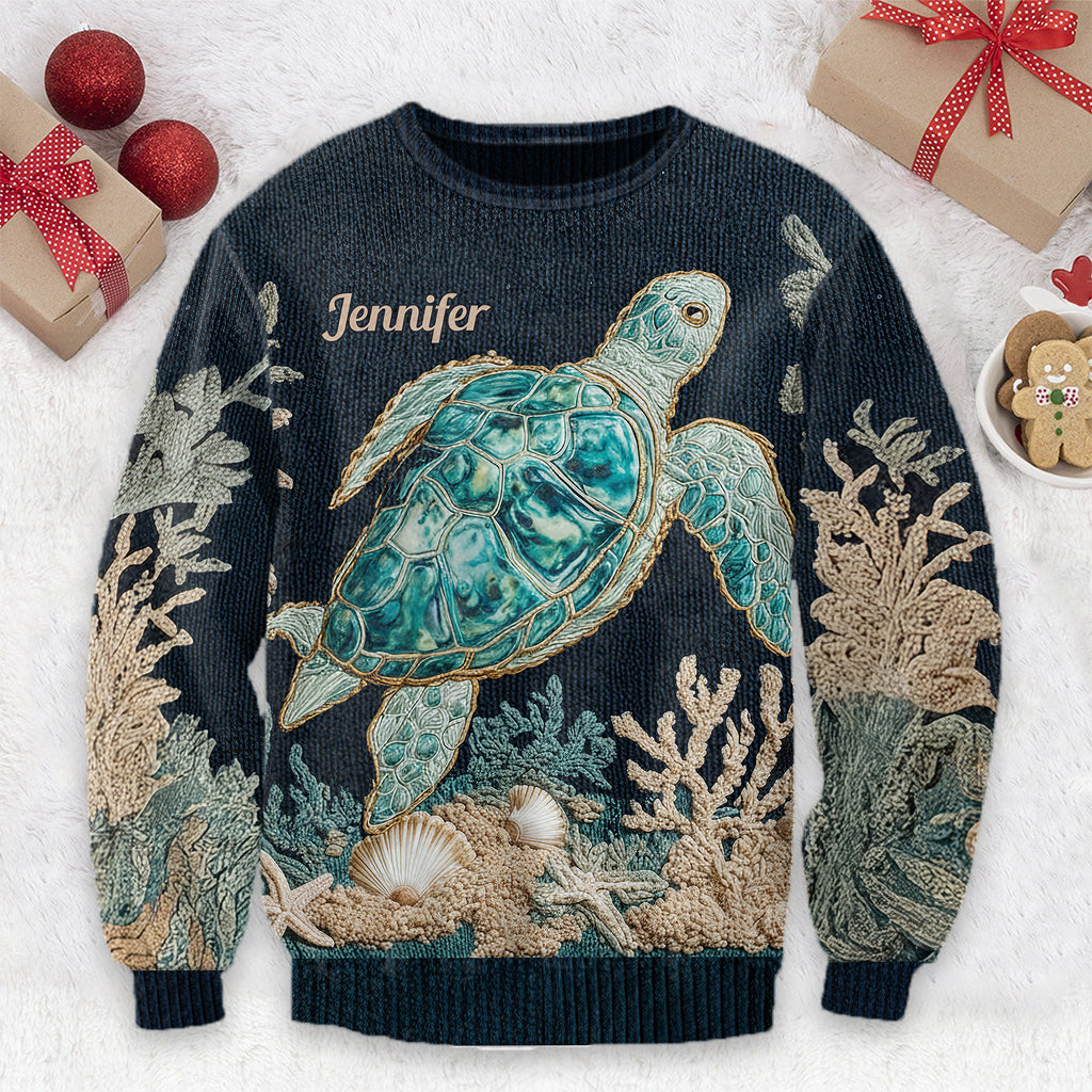 Sea Turtle - Personalized Turtle Sweater