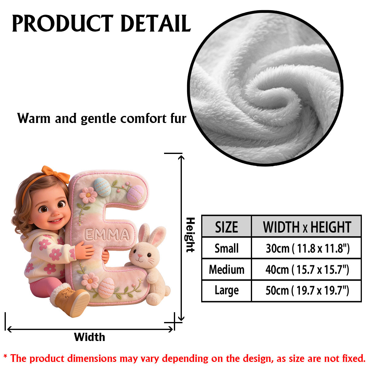 Custom Any Photo Best Easter Gift - Personalized Kid Premium Faux Fur Pillow